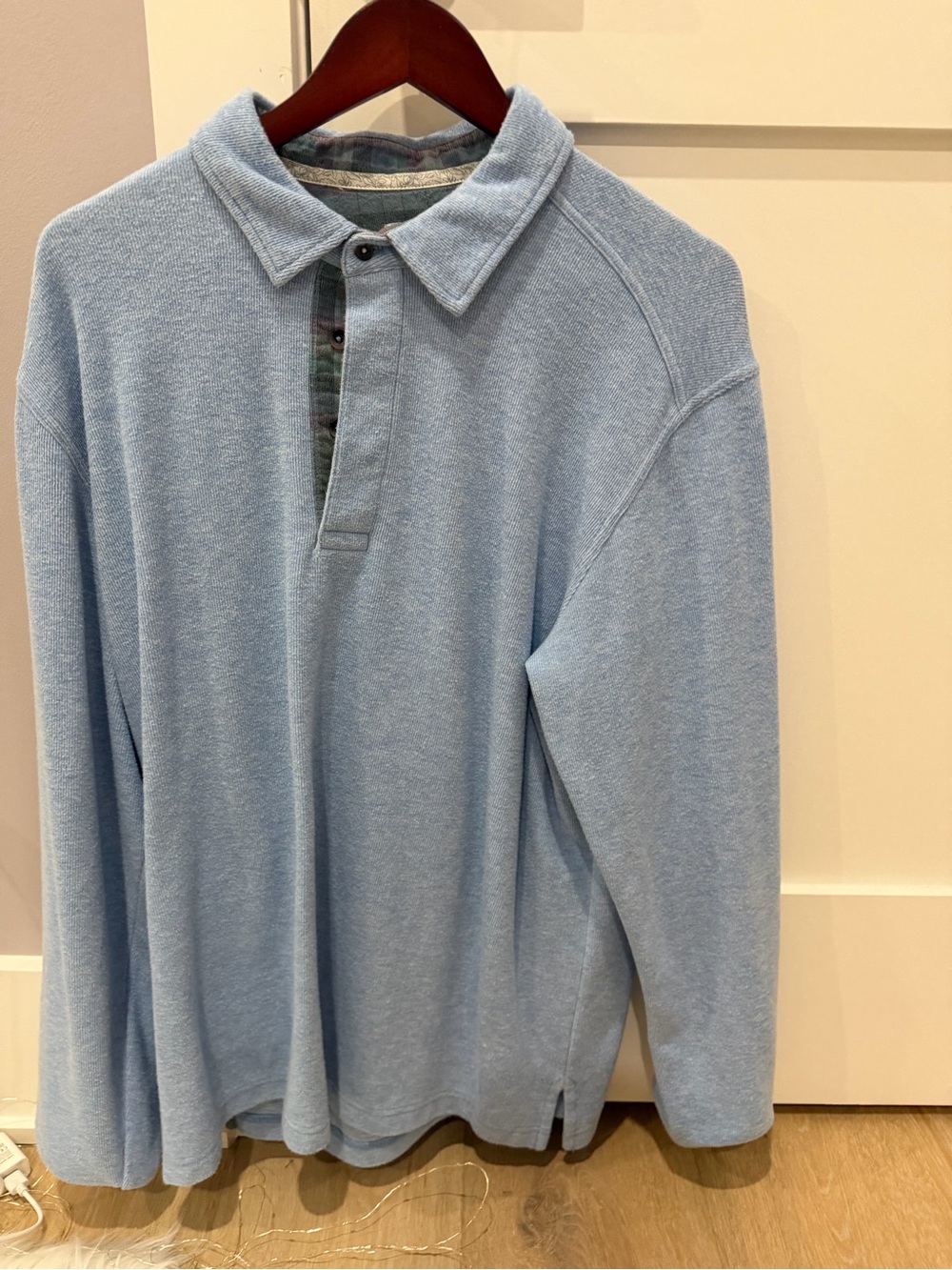 Tommy Bahama Light Blue Long-Sleeve Polo